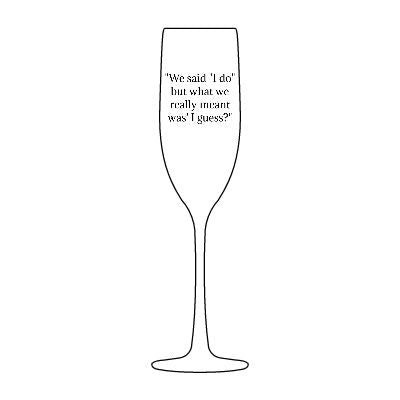 Engraved Champagne glass Flute