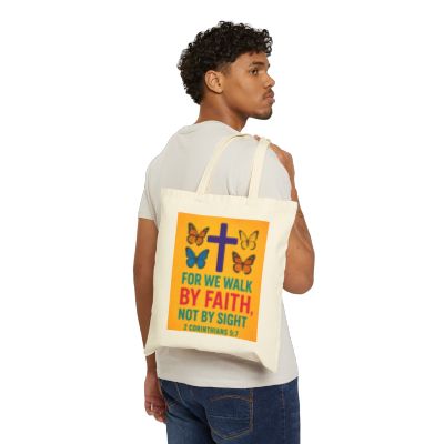 Faith Inspired Cotton Canvas Tote Bag