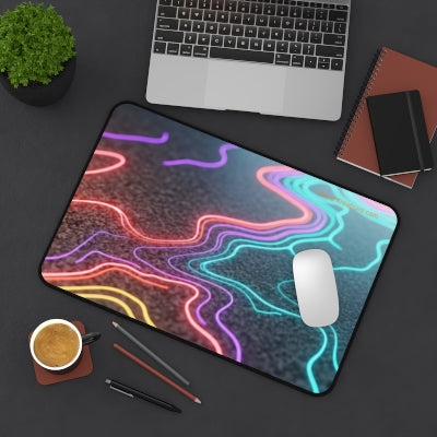 Neon Wave Desk Mat 12x18